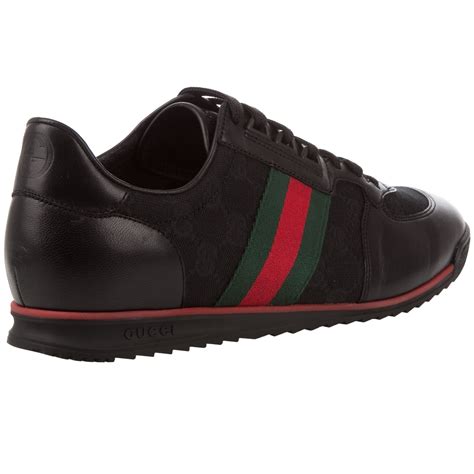 gucci trainers black mens|all black sneakers gucci men.